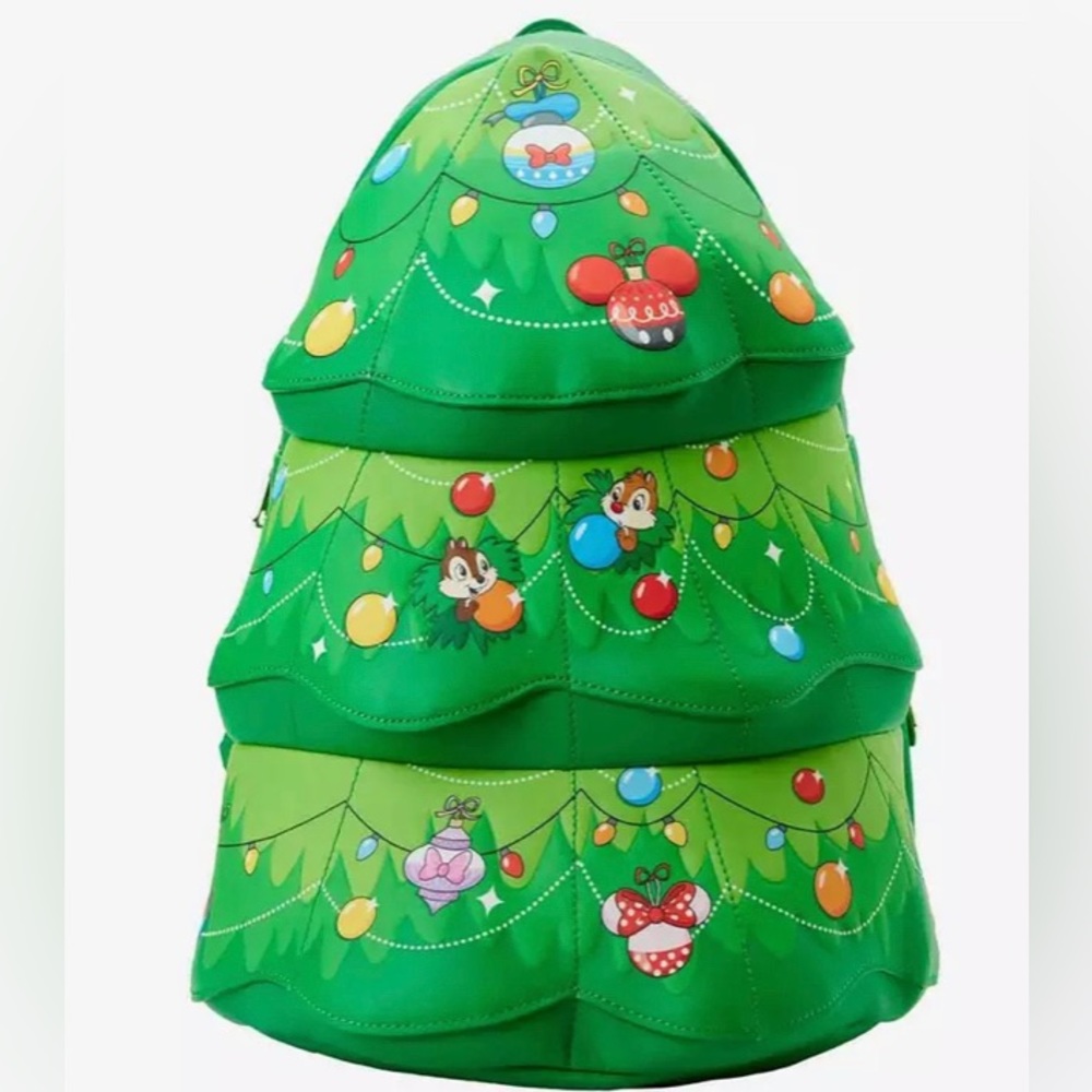 Loungefly Disney Chip 'N Dale Christmas Tree Mini Backpack
